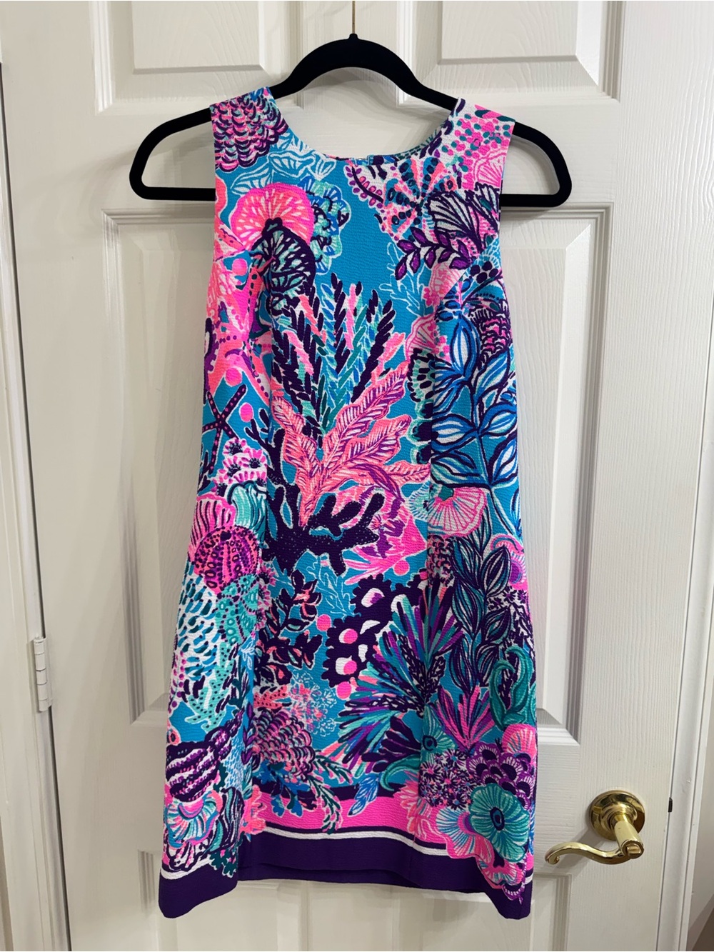 Lilly Pulitzer Turquoise, Pink & Purple Floral Shift SunDress Size 2